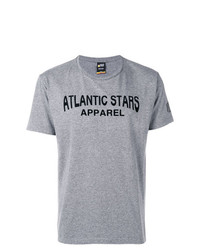 Мужская серая футболка с круглым вырезом с принтом от atlantic stars
