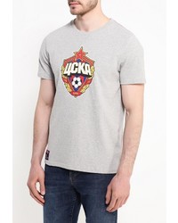 Мужская серая футболка с круглым вырезом с принтом от Atributika &amp; Club™