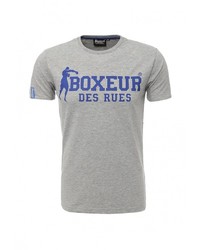 Мужская серая футболка с круглым вырезом с принтом от Boxeur Des Rues