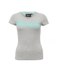 Женская серая футболка с круглым вырезом с принтом от Boxeur Des Rues