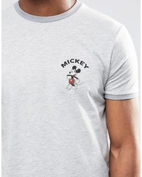 Мужская серая футболка с круглым вырезом с принтом от Asos