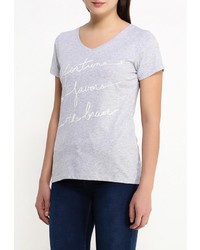 Женская серая футболка с круглым вырезом с принтом от Broadway