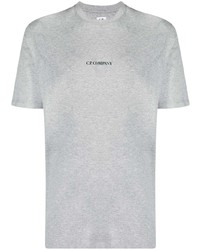 Мужская серая футболка с круглым вырезом с принтом от C.P. Company