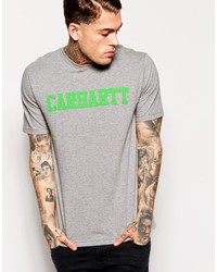 Мужская серая футболка с круглым вырезом с принтом от Carhartt