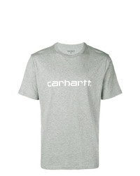 Мужская серая футболка с круглым вырезом с принтом от Carhartt