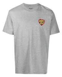 Мужская серая футболка с круглым вырезом с принтом от Carhartt WIP