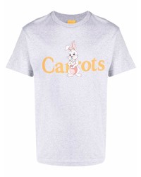 Мужская серая футболка с круглым вырезом с принтом от Carrots
