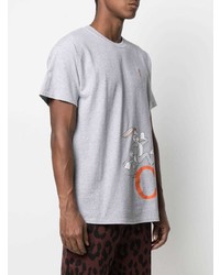 Мужская серая футболка с круглым вырезом с принтом от Carrots