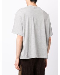 Мужская серая футболка с круглым вырезом с принтом от Kolor