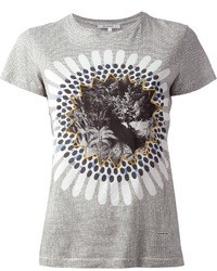 Женская серая футболка с круглым вырезом с принтом от Carven