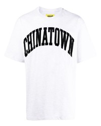 Мужская серая футболка с круглым вырезом с принтом от Chinatown Market