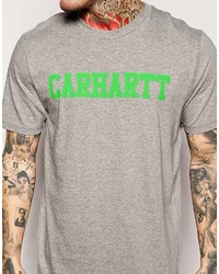 Мужская серая футболка с круглым вырезом с принтом от Carhartt