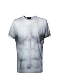 Мужская серая футболка с круглым вырезом с принтом от Comme Des Garcons Homme Plus