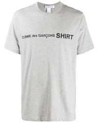 Мужская серая футболка с круглым вырезом с принтом от Comme Des Garcons SHIRT