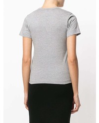 Женская серая футболка с круглым вырезом с принтом от Comme Des Garcons Play