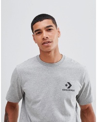 Мужская серая футболка с круглым вырезом с принтом от Converse