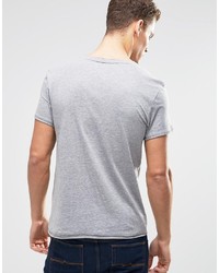 Мужская серая футболка с круглым вырезом с принтом от Esprit