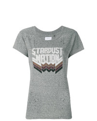 Женская серая футболка с круглым вырезом с принтом от Current/Elliott