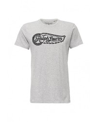Мужская серая футболка с круглым вырезом с принтом от Denim &amp; Supply Ralph Lauren