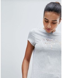 Женская серая футболка с круглым вырезом с принтом от Ted Baker