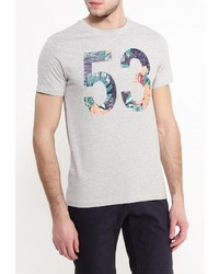 Мужская серая футболка с круглым вырезом с принтом от E-Bound