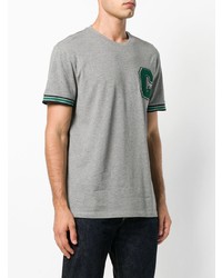 Мужская серая футболка с круглым вырезом с принтом от CK Calvin Klein