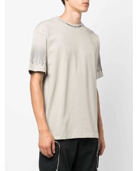 Мужская серая футболка с круглым вырезом с принтом от Vision Of Super
