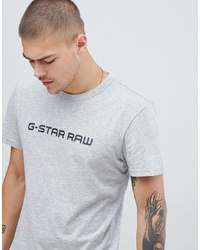 Мужская серая футболка с круглым вырезом с принтом от G Star