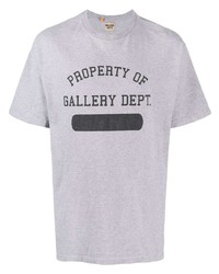 Мужская серая футболка с круглым вырезом с принтом от GALLERY DEPT.