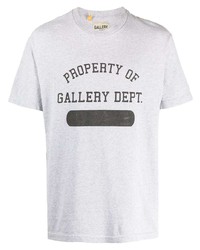 Мужская серая футболка с круглым вырезом с принтом от GALLERY DEPT.
