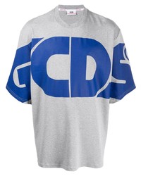 Мужская серая футболка с круглым вырезом с принтом от Gcds