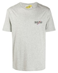 Мужская серая футболка с круглым вырезом с принтом от Geym