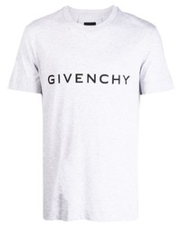 Мужская серая футболка с круглым вырезом с принтом от Givenchy