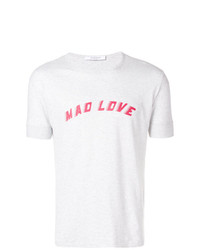 Мужская серая футболка с круглым вырезом с принтом от Givenchy