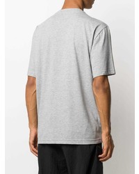 Мужская серая футболка с круглым вырезом с принтом от Buscemi