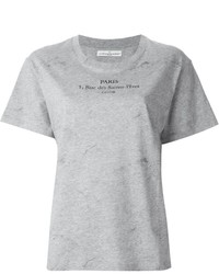 Женская серая футболка с круглым вырезом с принтом от Golden Goose Deluxe Brand