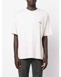 Мужская серая футболка с круглым вырезом с принтом от YOUNG POETS