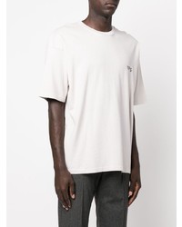 Мужская серая футболка с круглым вырезом с принтом от YOUNG POETS
