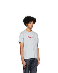 Мужская серая футболка с круглым вырезом с принтом от AFFIX
