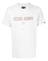 Мужская серая футболка с круглым вырезом с принтом от Izzue