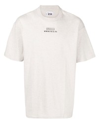 Мужская серая футболка с круглым вырезом с принтом от Izzue