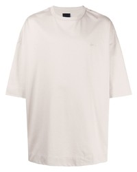 Мужская серая футболка с круглым вырезом с принтом от Juun.J