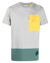 Мужская серая футболка с круглым вырезом с принтом от JW Anderson