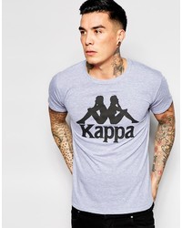 Мужская серая футболка с круглым вырезом с принтом от Kappa