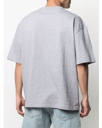 Мужская серая футболка с круглым вырезом с принтом от Daily Paper