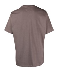 Мужская серая футболка с круглым вырезом с принтом от Doublet