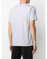 Мужская серая футболка с круглым вырезом с принтом от Moschino