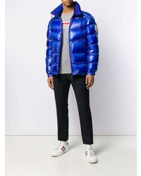 Мужская серая футболка с круглым вырезом с принтом от Moncler