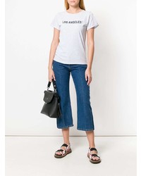 Женская серая футболка с круглым вырезом с принтом от A.P.C.