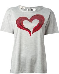 Женская серая футболка с круглым вырезом с принтом от Marc Jacobs